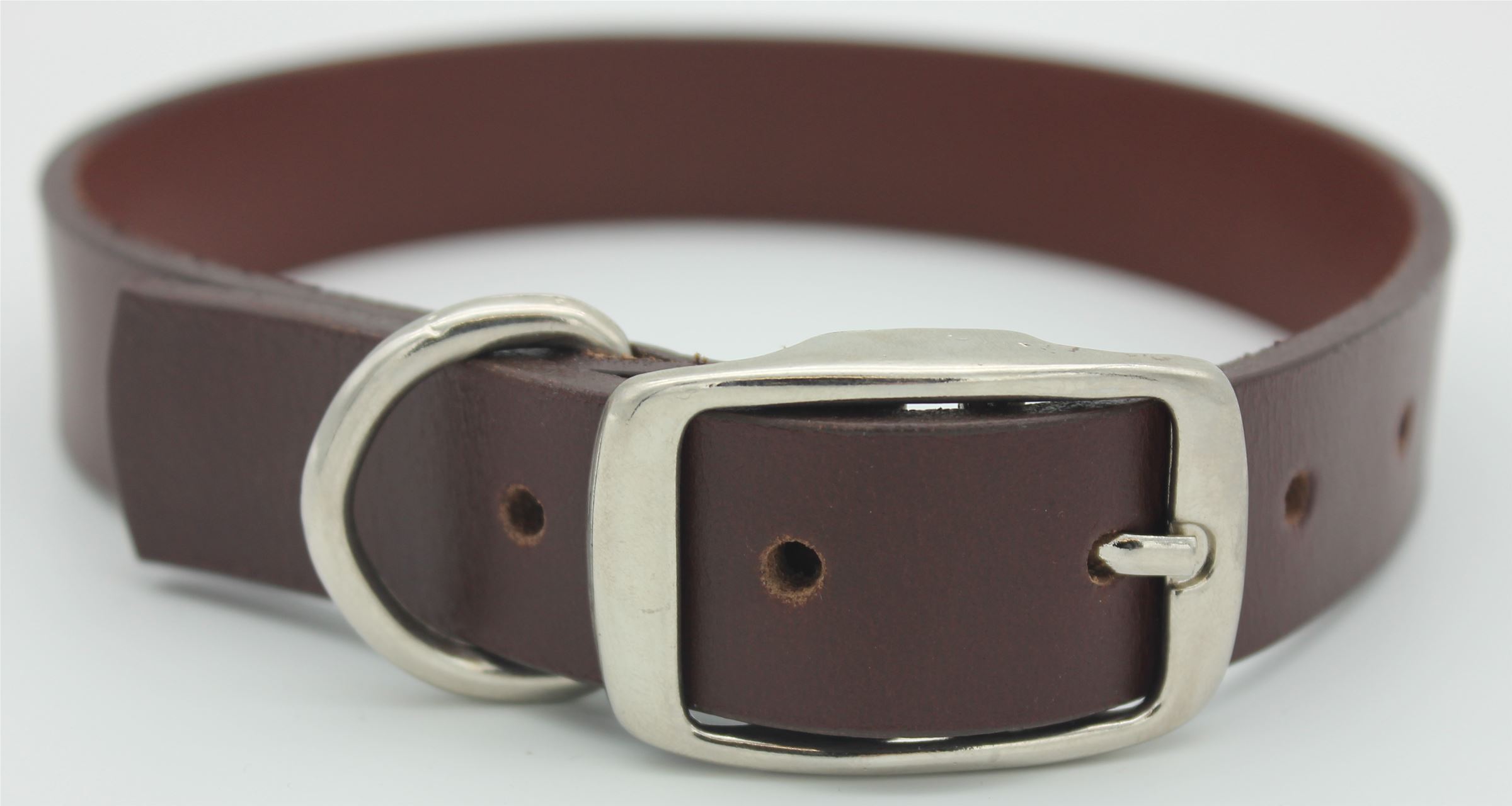 25mm Genuine Leather Plain Dog Collar (129351)