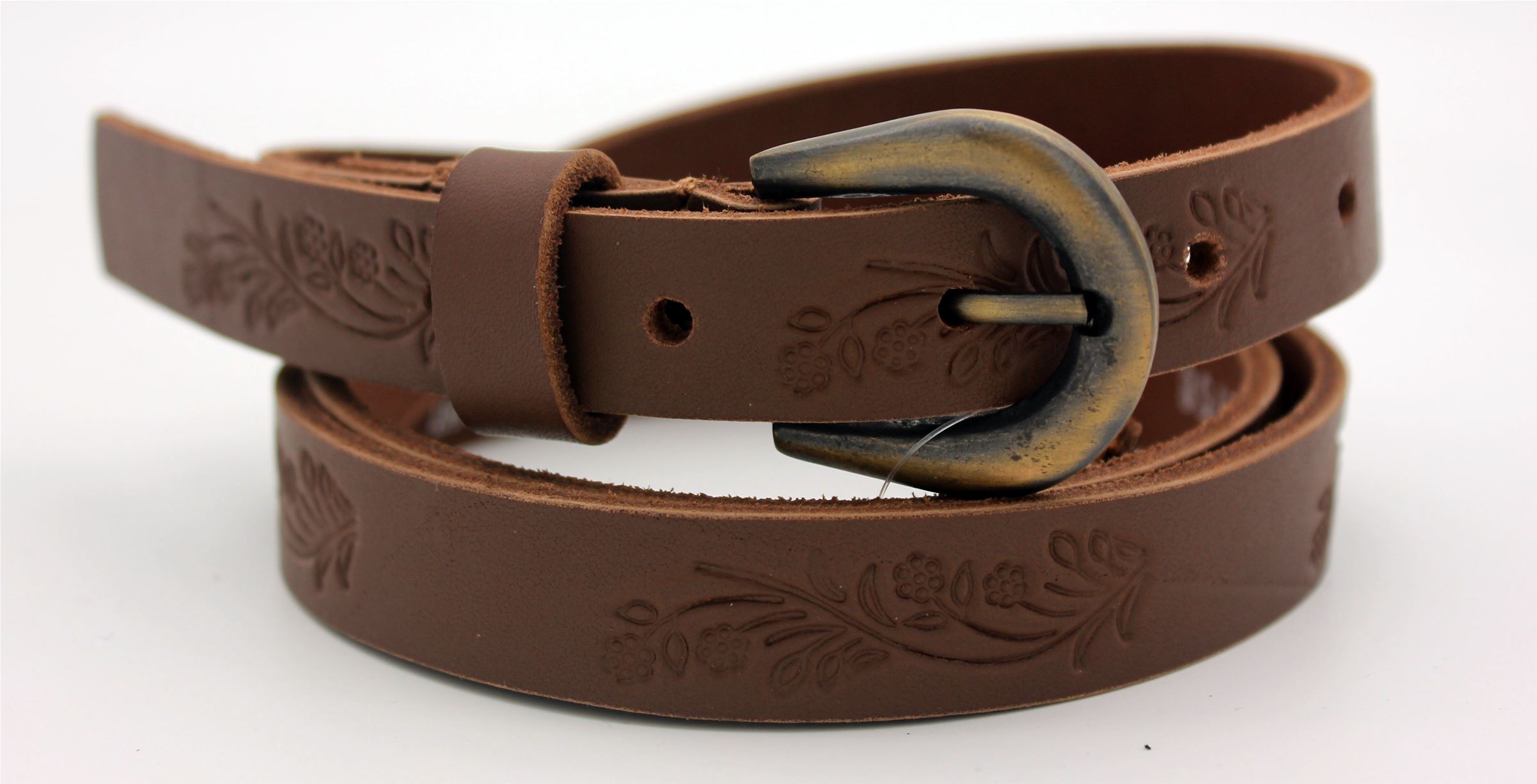 20mm Ladies Floral Embossed Belt (128758)